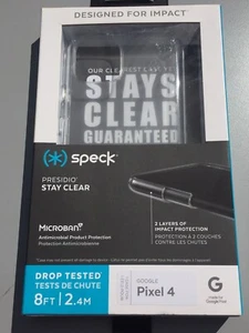 Speck Presidio STAY CLEAR Hard Shell Case for Google Pixel 4 - Clear - Picture 1 of 5