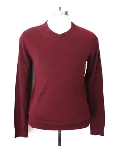 Maglione ufficio scollo a V leggero cotone morbido rosso bordeaux Old Navy nuovo con etichette S - Foto 1 di 4