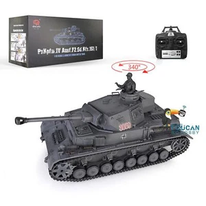 7.0 Henglong 1/16 Gray Plastic German Panzer IV F2 RTR RC Tank 3859 BB Infrared - Picture 1 of 9