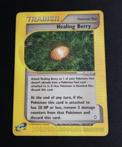 Healing Berry 125/147 Non Holo Vintage Pokemon Card Aquapolis 2002 Moderate Play - Picture 1 of 2