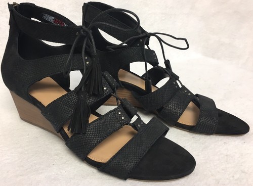 UGG Yasmin Snake Gabbia Stringate Zeppa 1015067 Nero Scarpe Donna Sandali 11