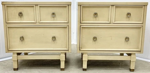 Mid Century Modern Pair Nightstands Side Table American of Martinsville 1950's Cover