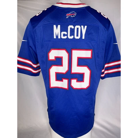 LeSean McCoy #25 Buffalo Bills NFL NIKE Blue Home On Field Jersey Men's LARGE Cover