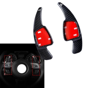 Carbon Fiber Steering Wheel Gear Shift Paddle For Audi A3 A4L A5 A6L A8 SQ5 - Picture 1 of 10