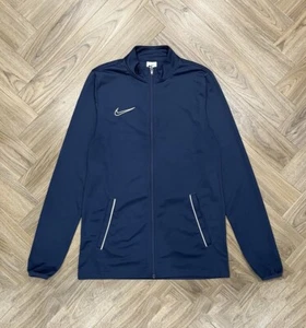 Nike Dri Fit Full Zip Lightweight Dark Blue Football Track Jacket Men’s M - Picture 1 of 7