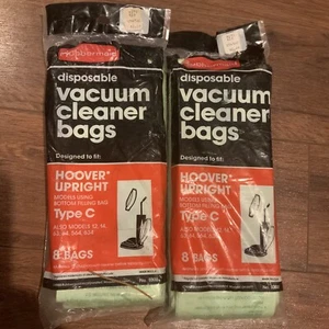 Lot 2 8 Packs Rubbermaid Vacuum Bags Hoover Type C 15 Bags Total open Bag New - Picture 1 of 3