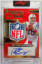 Peyton Manning 2023 Leaf Signature NFL Shield Patch Autograph Auto#d 10/10 COLTS