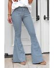 Mile High Pin Stripe Bell Bottoms  -  Jeans  - Sky Blue
