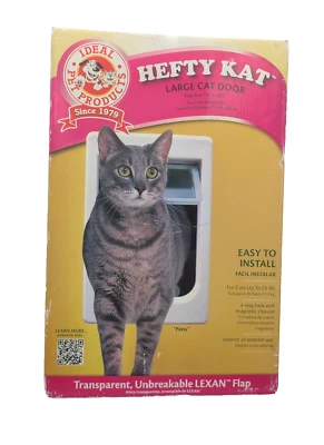 Ideal Pets Products - Hefty  Kat- Large Cat/Pet Door Flap Size 7-1/2" x 10-1/2” - Image 1 of 4