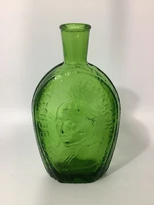 Wheaton Benjamin Franklin Green Bottle Decanter Glass House 1888 7.5” - Picture 1 of 4
