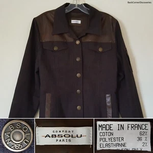 Veste femme 4 Absolu Confort Paris Made In France Plaid Coton & Faux Cuir - Photo 1/17