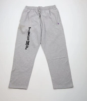 Pantalones deportivos de pierna ancha gris jaspeado de colección Champion para hombre 2XL deletrear Donald Trump Foto 1 de 4