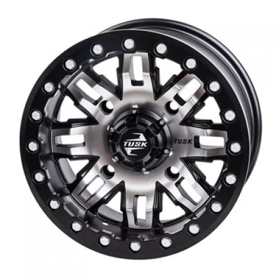 4/110 Tusk Teton Beadlock Wheel 14x7 5.0 + 2.0 Machined/Black 185-279-0025 - Image 1 of 4