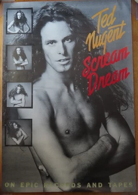 1980 TED NUGENT "Scream Dream" Promotional Epic Records Poster "Wango Tango" - Image 1 of 4