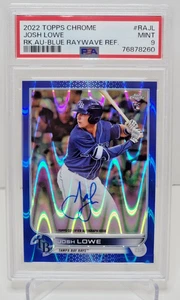 Josh Lowe 2022 Topps Chrome #RAJL Rookie Auto Blue RAYWAVE - PSA 9 Mint - Picture 1 of 2