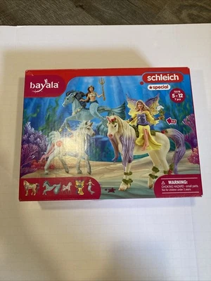NUEVO EN CAJA~Schleich~BAYALA STARTER SET~72178~Eyela~Feya~Pegasus~Sea Unicorn~Sea Horse Foto 1 de 4