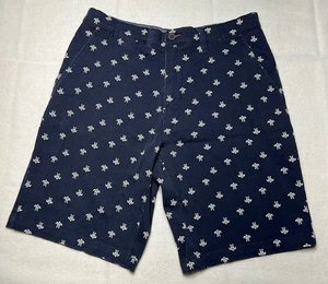 AIRWALK Men’s Flat Front Shorts Size 32 Measure 30 All Over Turtle Print Blue - Picture 1 of 9