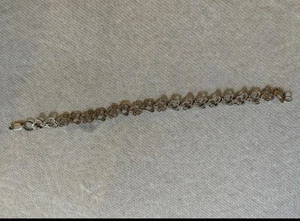 Vintage Armband Herz silberfarben 7 Zoll  - Bild 1 von 2