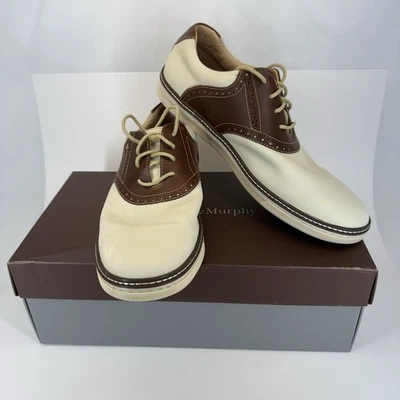 Johnston Murphy Shoes Mens Size 12 M Culling Saddle Bone WR Suede Lace 59-10918 - Image 1 of 4