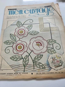 Mon ouvrage 1936 n°312  chapeau de fetes table service individuel crochet d'art - Picture 1 of 19