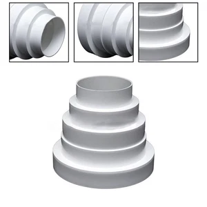 Smooth Airflow Duct Reducer Easy Installation 80 150mm Diameter White Color - Picture 1 of 12