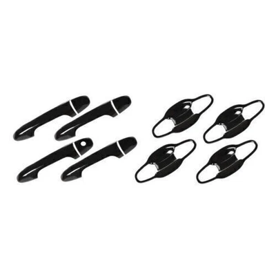 Cubierta de tazón de manija de puerta lateral negra brillante para Toyota Highlander 2014-2019 Foto 1 de 4