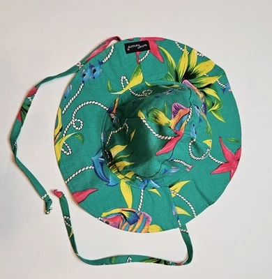 El sombrero feliz con solapa original ala ancha floja con corbatas niños talla grande vintage 1987 Foto 1 de 4