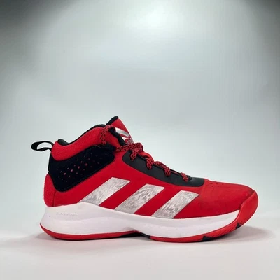 Adidas Cross Em Up 5 Ancho Rojo Negro Cómodo Zapatos de Baloncesto Juveniles Talla 1.5 Foto 1 de 4