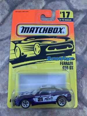Vintage Matchbox Super Fast Ferrari 456 GT #17 of 75 Die Cast 1:64 21 Rush - Image 1 of 4