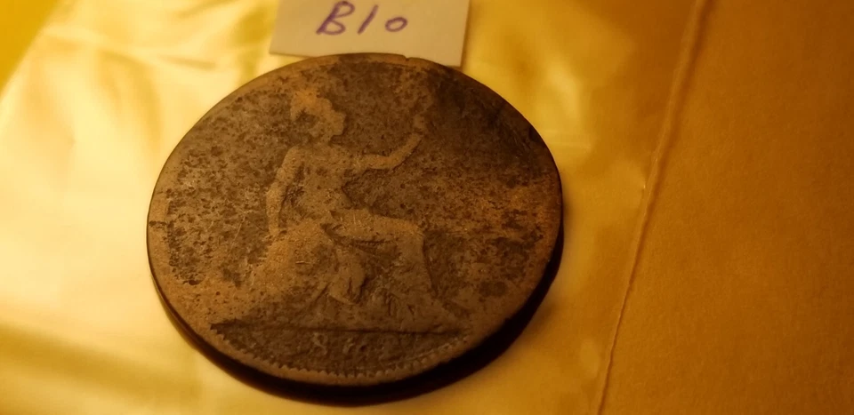 Moeda antiga rara da Grã-Bretanha de 1862 Idn1. - Imagem 1 de 2