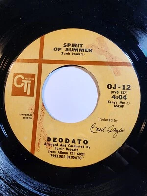 DEODATO -ALSO SPRACH ZARATHUSTRA/SPIRIT OF SUMMER-CTI VG+ F43 - Image 1 of 2