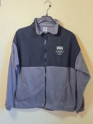 Chaqueta polar gris del equipo del Comité Olímpico de Estados Unidos de Londres para hombre talla XL  Foto 1 de 4