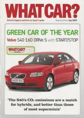 Volvo S40 1.6D DRIVe S Green Car Of The Year 2009 UK Market Foldout Brochure  - Image 1 of 2