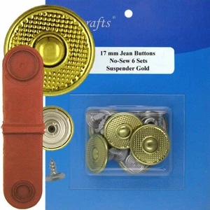 17 mm No-Sew Replacement Jean Tack Buttons w/Tool (FGZ2T8) 6 CT. - Picture 1 of 5