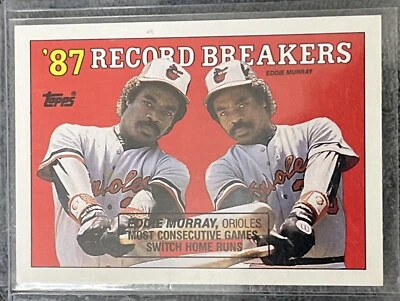 1988 TOPPS RECORD BREAKERS EDDIE MURRAY BASEBALL CARD #4 - Image 1 of 2