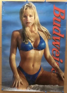Vintage Budweiser Beach Poster 1997 20 X 28 - Picture 1 of 3