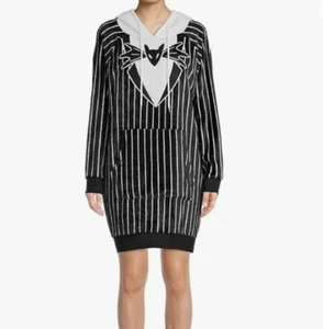 Tim Burton's The Nightmare Before Christmas Plush Hoodie Size Small 4-6 - Picture 1 of 2