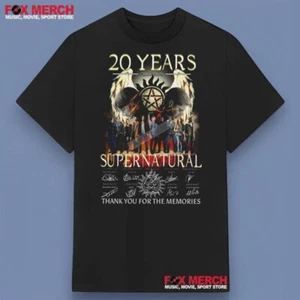 Supernatural 20 Year Character Signatures T-Shirt Gift For Fans Size S-5XL Shirt - Picture 1 of 4