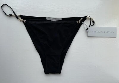 Stella McCartney Falabella Stretch Chiffon Black Bikini Bottom Size M BNWT - Image 1 of 4