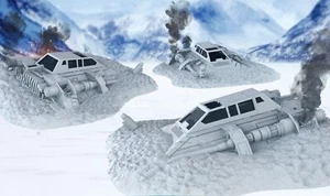 Star Wars Legion Miniatures - Scenery - Rebel Crashed Snow Speeder T-47 + Piloten - Bild 1 von 6