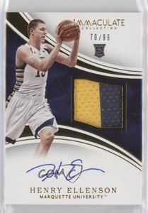 2016 Immaculate Collegiate Signature /99 Henry Ellenson RPA Rookie Patch Auto RC