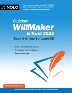 Quicken Willmaker & Trust 2025: Book & Online Software Kit (Paperback or Softbac - Picture 1 of 1