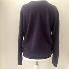 THOMAS NASH Size L Purple Pure Lambswool Crew Neck Jumper Pullover Sweater