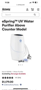 eSpring™ UV Water Purifier Above Counter Model - Picture 1 of 3