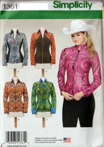OOP Simplicity 1361 Misses Equestrian Performance Strick Shirt Rodeo Muster Nähen - Bild 1 von 2