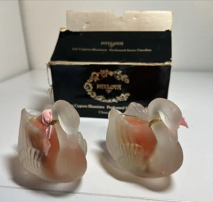 Pavlova Paris Perfumed Swan Candles Pair RARE! - Picture 1 of 19