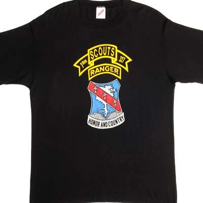 CAMISETA VINTAGE EJÉRCITO DE EE. UU. 1BN 327TH SCOUTS RANGER AÑOS 90 TALLA MEDIANA HECHA EN EE. UU. Foto 1 de 4
