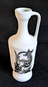 Vintage Porcelain Real Silver 950 overlay floral design handmade in Greece Vase - Picture 1 of 7