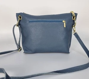 Borsa a tracolla in vera pelle da donna con cerniera dorata, borsa a tracolla - Foto 1 di 13