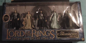 BOXED LORD OF THE RINGS THE CORONATION GIFT PACK TOY BIZ ACTION FIGURES ROTK SET - Picture 1 of 5